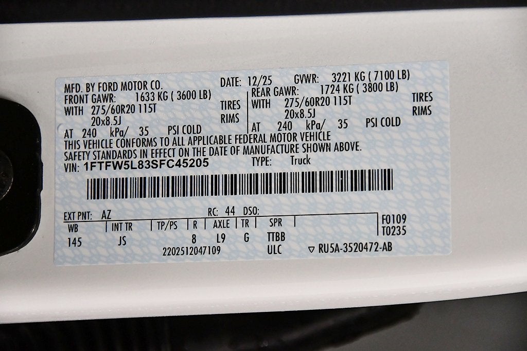 2025 Ford F-150 Lariat 5-1/2' Box