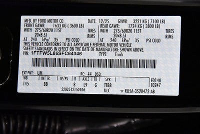 2025 Ford F-150 Lariat 5-1/2' Box