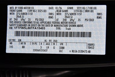 2026 Ford F-150 Lariat 5-1/2' Box