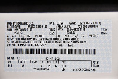 2026 Ford F-150 Lariat 5-1/2' Box