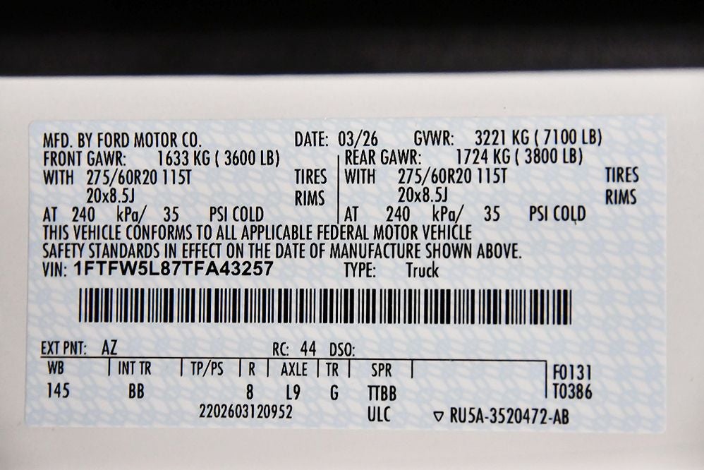 2026 Ford F-150 Lariat 5-1/2' Box