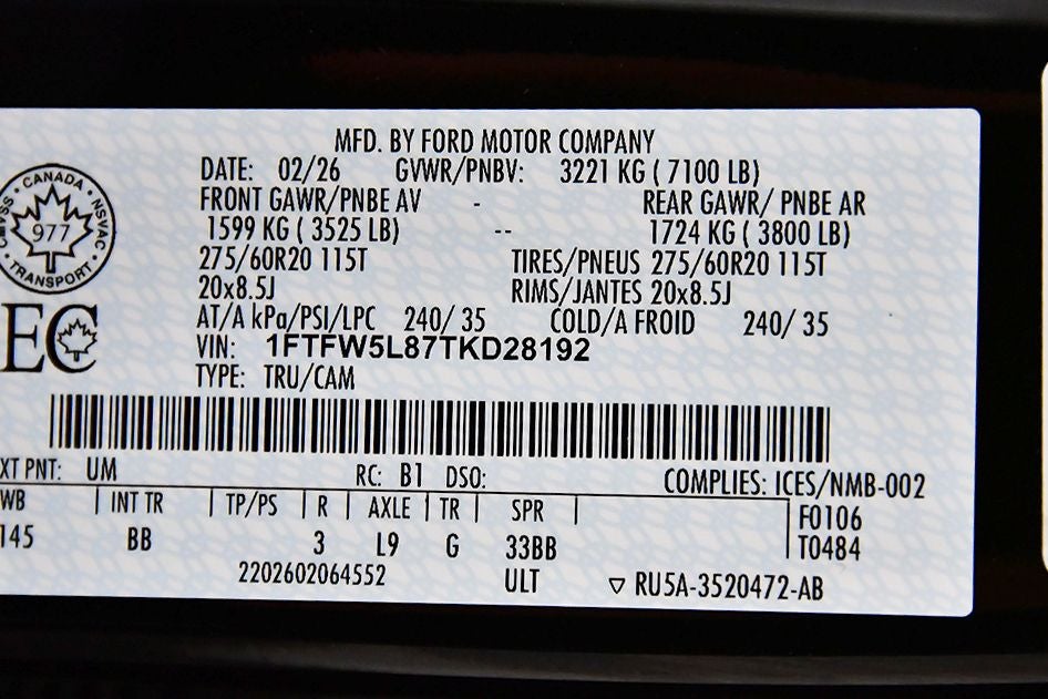 2026 Ford F-150 Lariat 5-1/2' Box