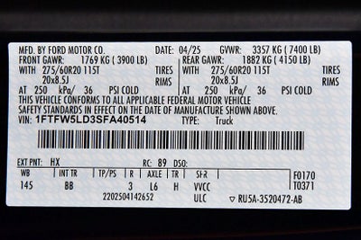 2025 Ford F-150 Lariat 5-1/2' Box