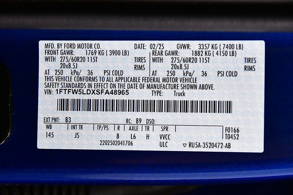 2025 Ford F-150 Lariat 5-1/2' Box