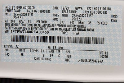 2024 Ford F-150 Platinum 5-1/2' Box