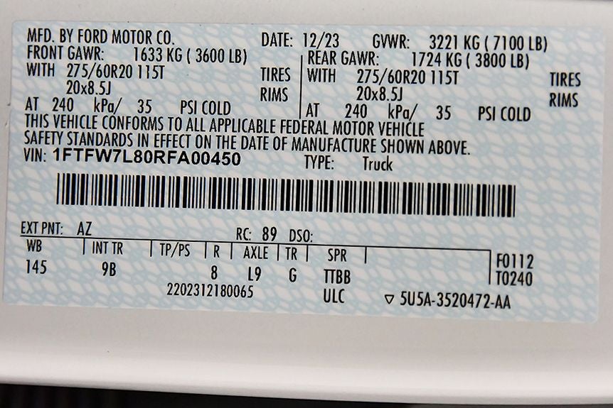 2024 Ford F-150 Platinum 5-1/2' Box