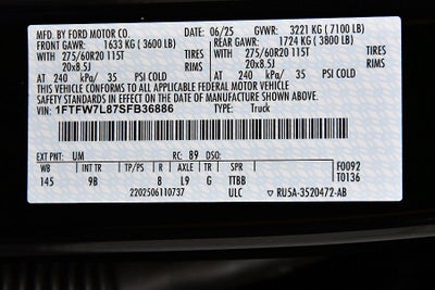 2025 Ford F-150 Platinum 5-1/2' Box