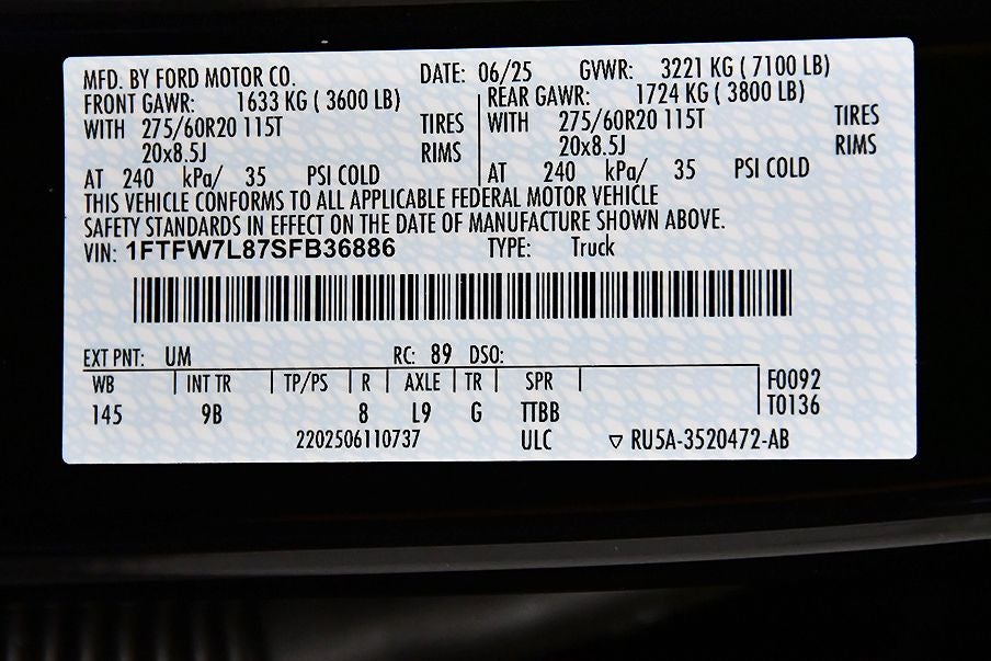 2025 Ford F-150 Platinum 5-1/2' Box