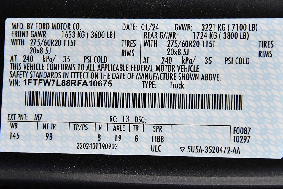 2024 Ford F-150 Platinum 5-1/2' Box