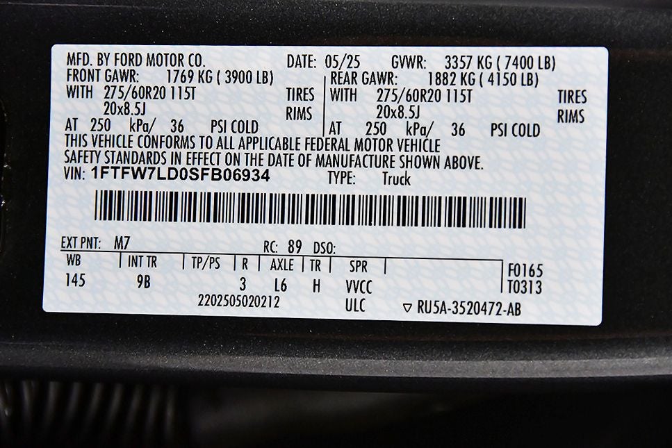 2025 Ford F-150 Platinum 5-1/2' Box