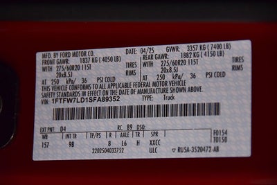 2025 Ford F-150 Platinum 6-1/2' Box
