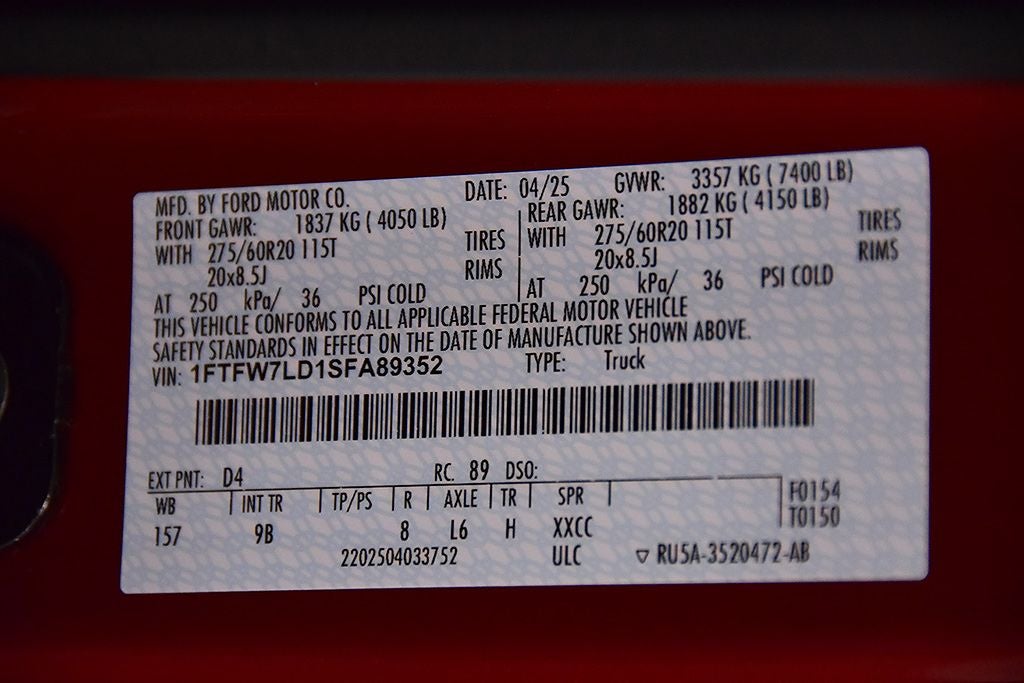 2025 Ford F-150 Platinum 6-1/2' Box
