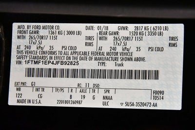 2018 Ford F-150 XL 6-1/2' Box