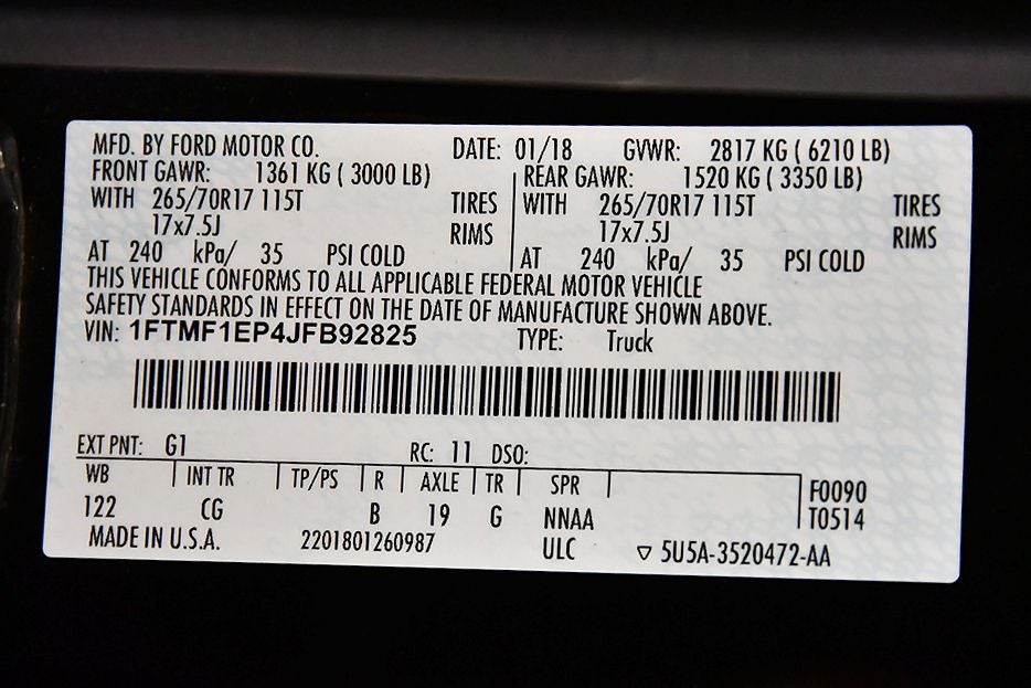 2018 Ford F-150 XL 6-1/2' Box