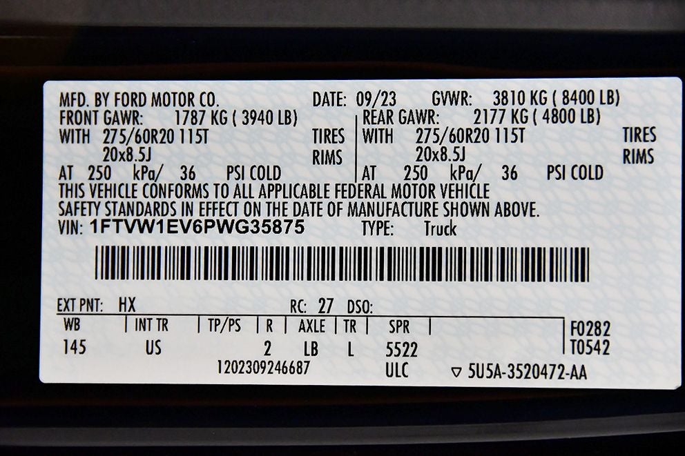 2023 Ford F-150 Lightning XLT 5-1/2' Box