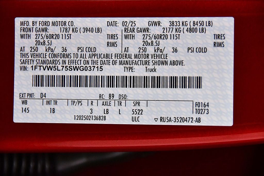 2025 Ford F-150 Lightning Lariat 5-1/2' Box