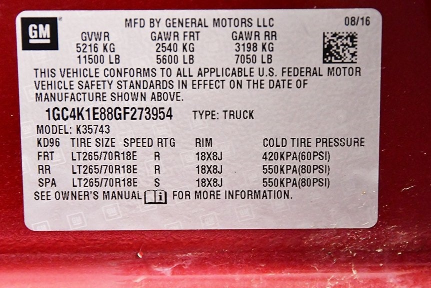 2016 Chevrolet Silverado 3500HD High Country