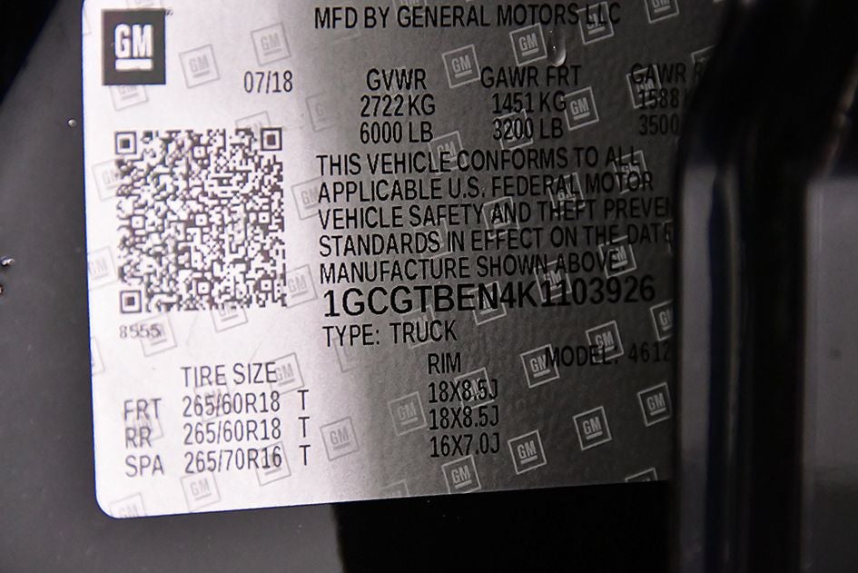 2019 Chevrolet Colorado Work Truck Custom Special Edition