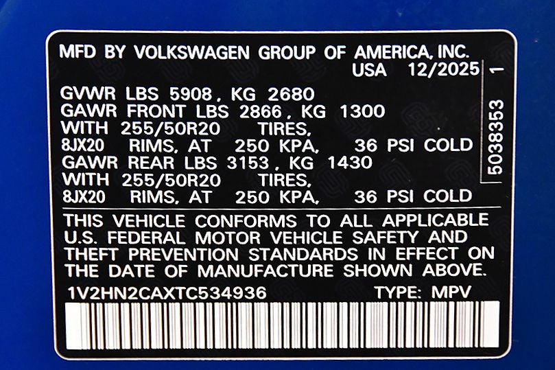 2026 Volkswagen Atlas 2.0T SE w/Technology