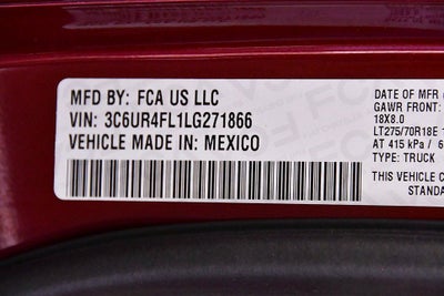 2020 RAM 2500 Laramie