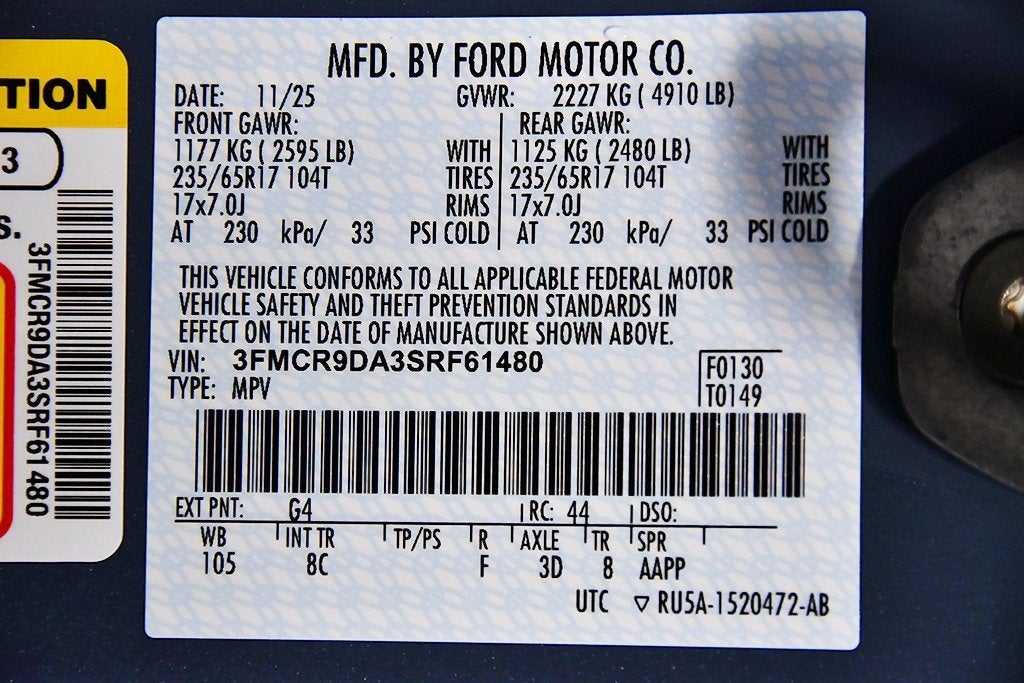 2025 Ford Bronco Sport Badlands Sasquatch