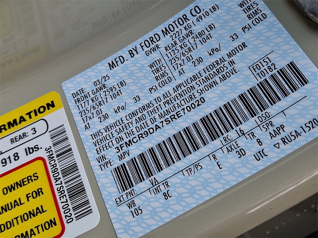 2025 Ford Bronco Sport Badlands Sasquatch