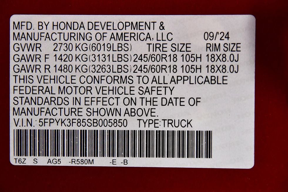 2025 Honda Ridgeline Black Edition