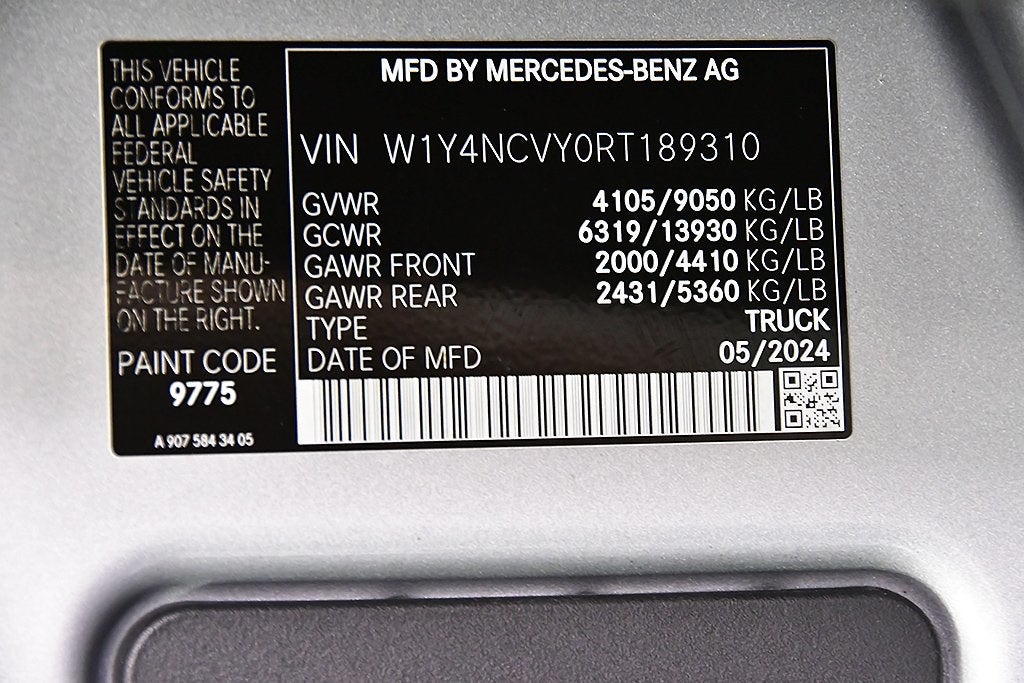 2024 Mercedes-Benz Sprinter 2500 Cargo 170 WB 4MATIC®